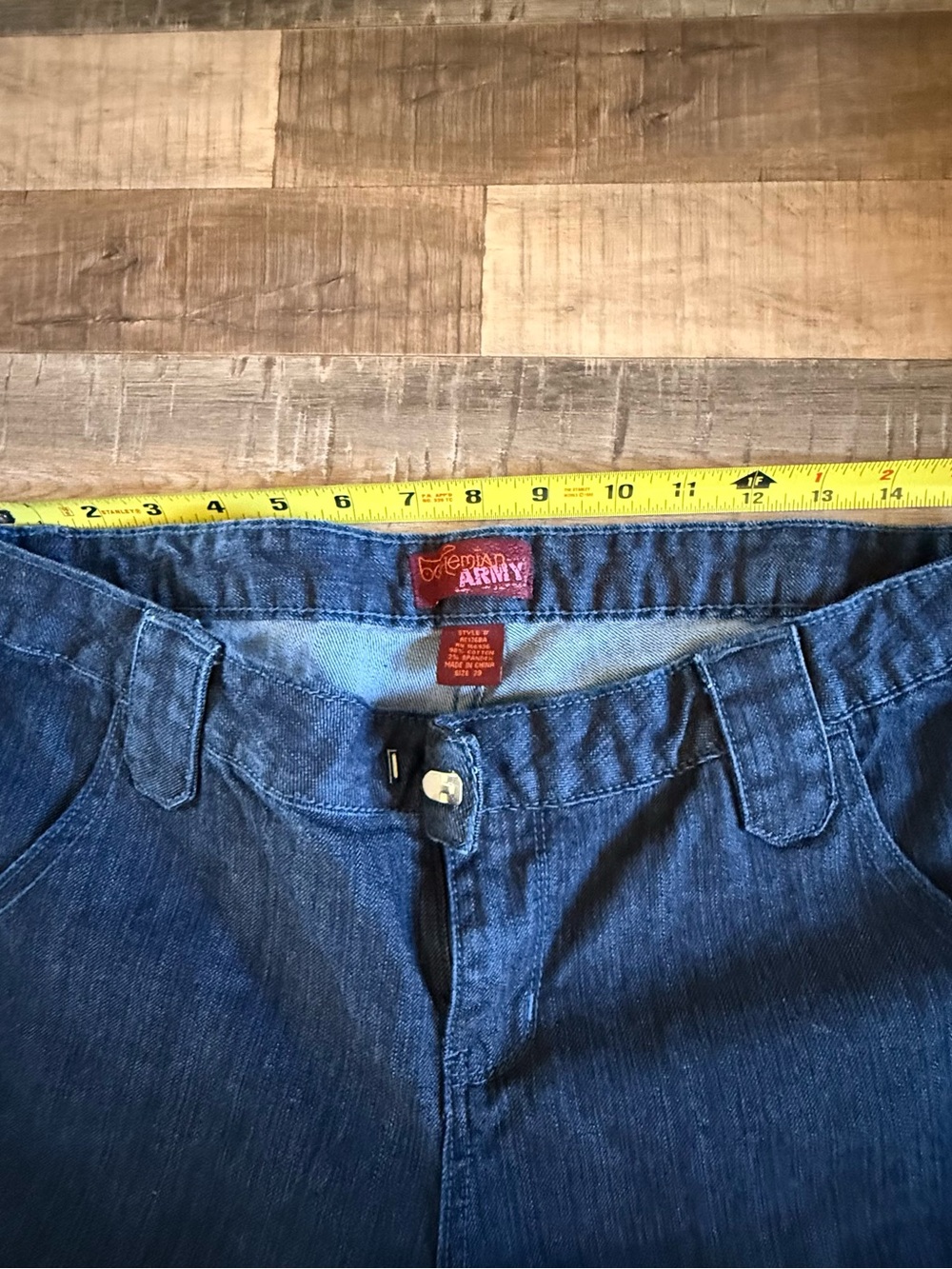 Flared Dark Blue Women's Jeans - Stretch Wide Leg Sz 29 inseam 34 - Picture 4 of 9